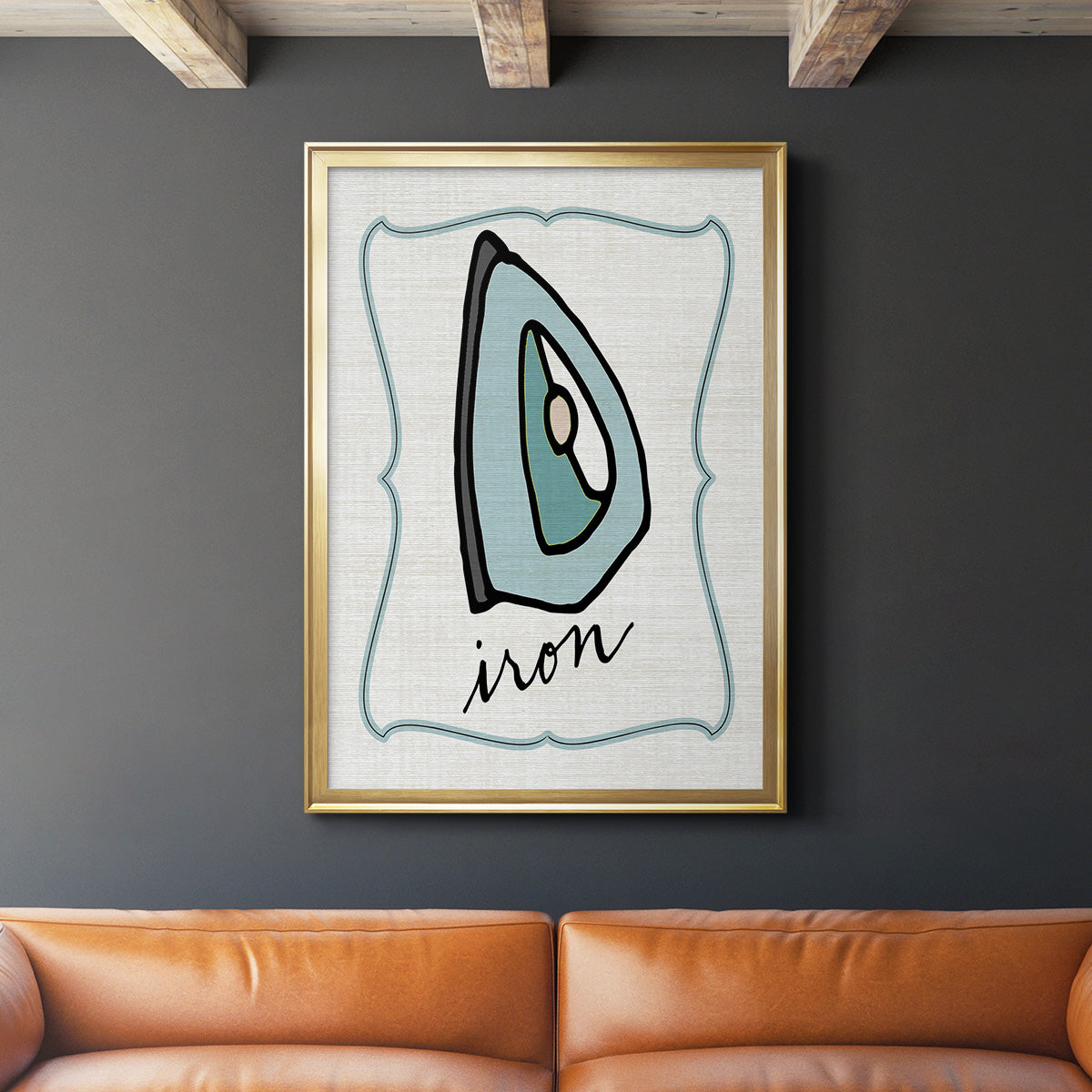 Iron - Modern Framed Canvas Print