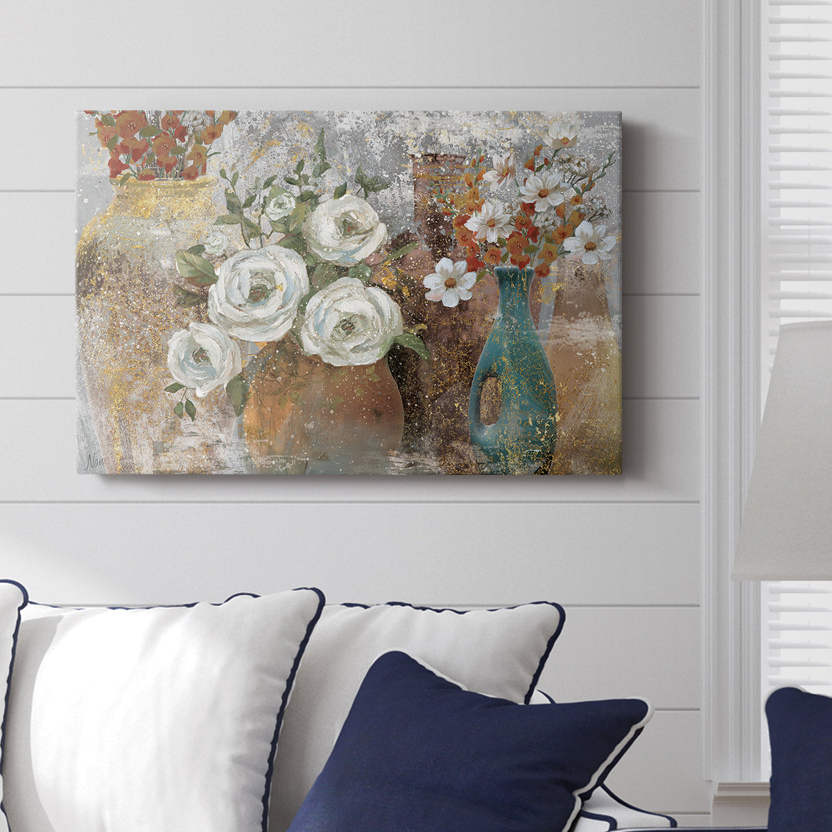 Vessels and Blooms Spice - Canvas Art Print