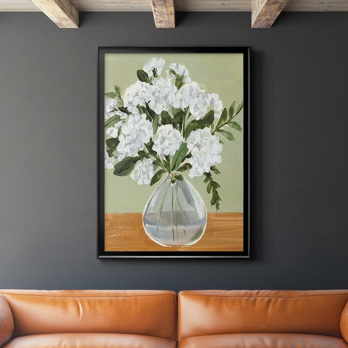 Vased Viburnum I - Modern Framed Canvas Print