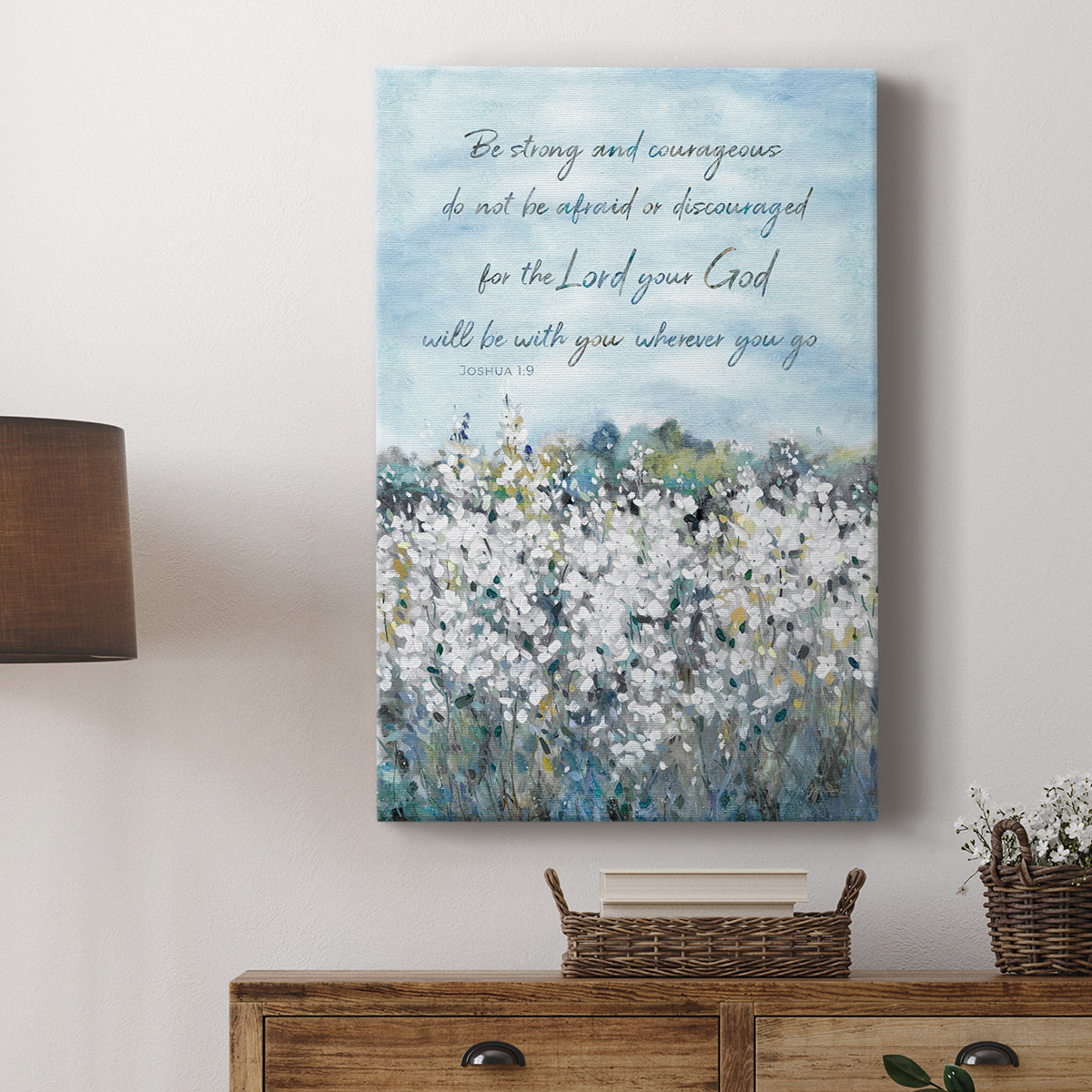 Be Strong Flower Field - Canvas Art Print