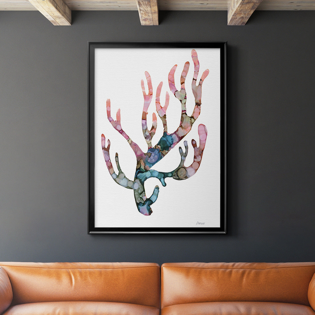 Sea Coral II - Modern Framed Canvas Print