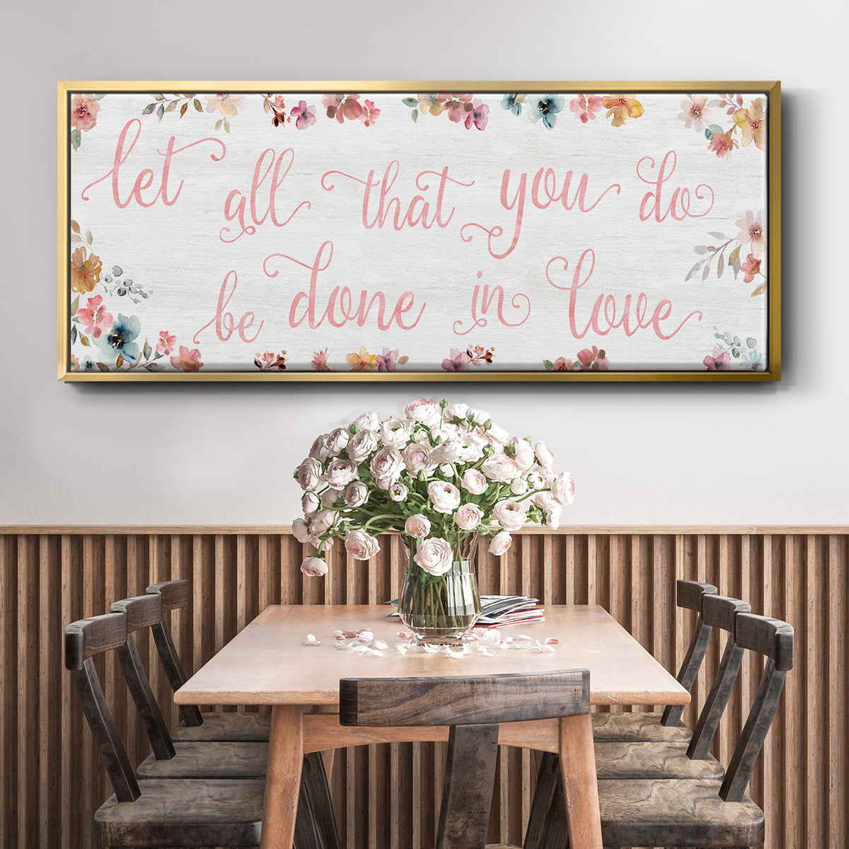 Done In Love - Floater Framed Canvas Print