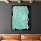 Teal Cascade II - Modern Framed Canvas Print