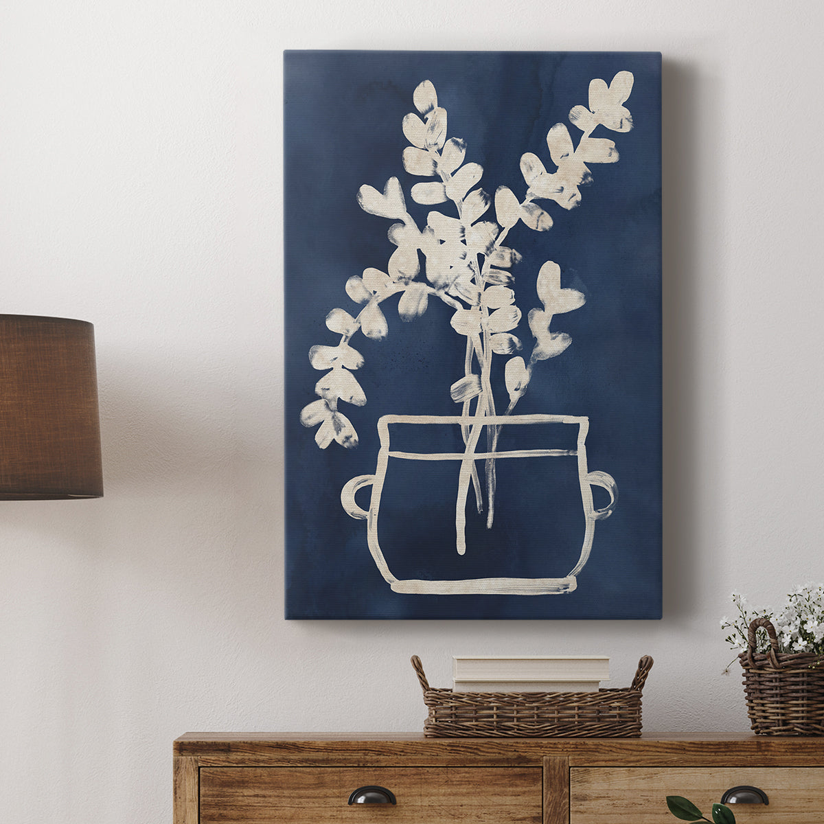 Vessel on Indigo I - Canvas Art Print
