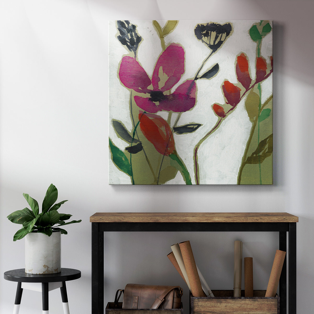 Vivid Flowers I-Premium Gallery Wrapped Canvas - Ready to Hang