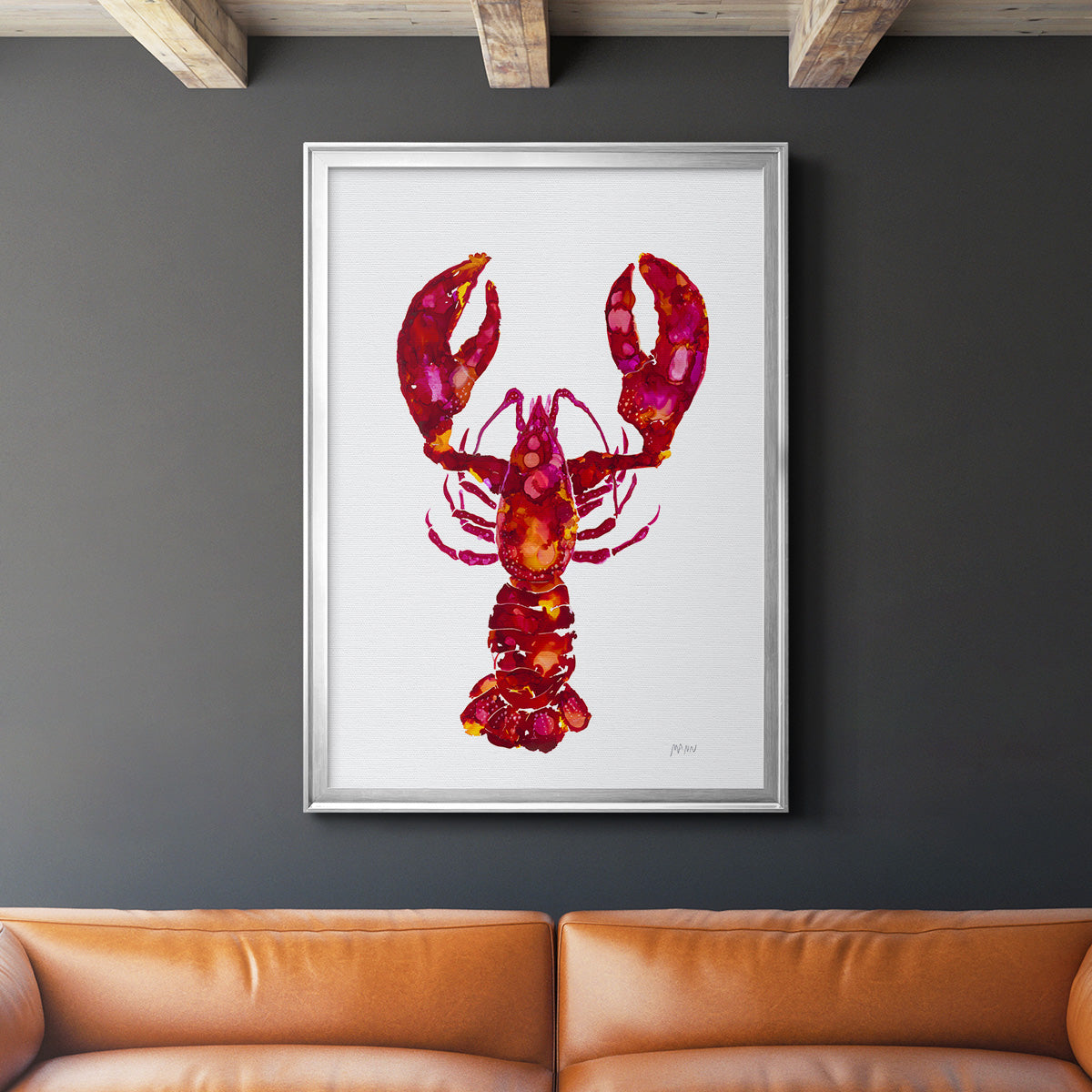 Lobster - Modern Framed Canvas Print