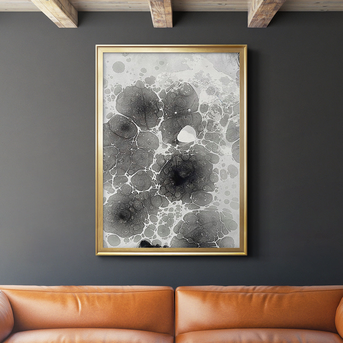 Marbling I - Modern Framed Canvas Print