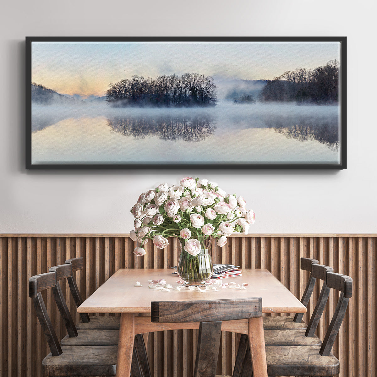 Scene on the Water VIII - Floater Framed Canvas Print