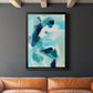 Teal Composition I - Modern Framed Canvas Print