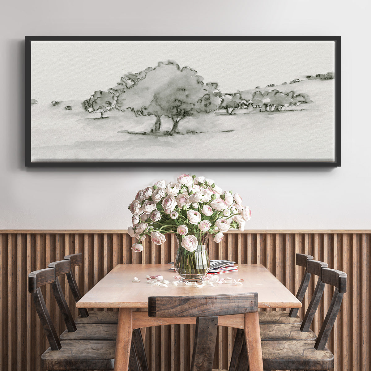 Scenic Scribble II - Floater Framed Canvas Print