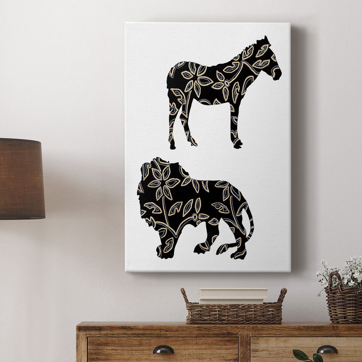 Ornamental Safari Animals I - Canvas Art Print