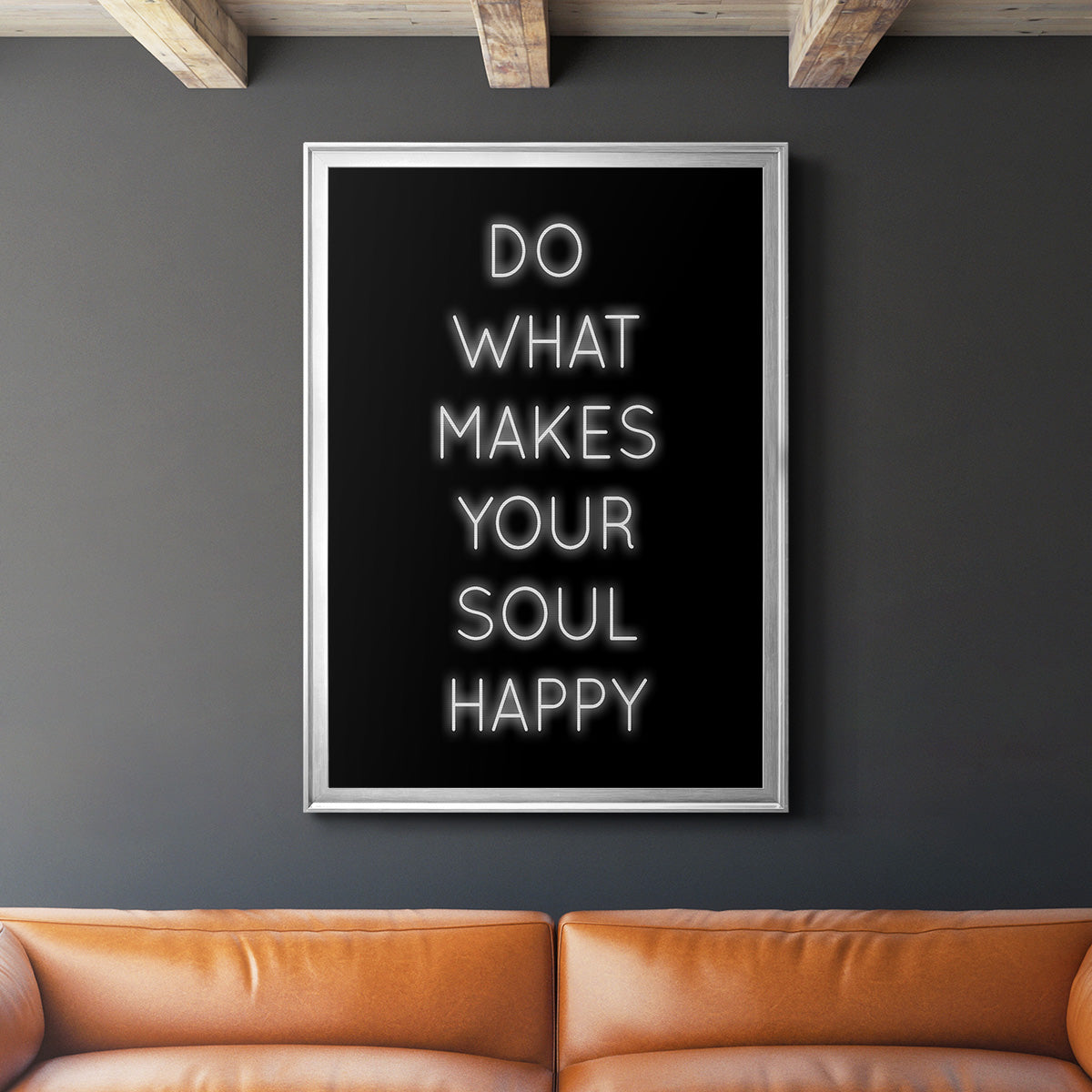 Soul Happy - Modern Framed Canvas Print