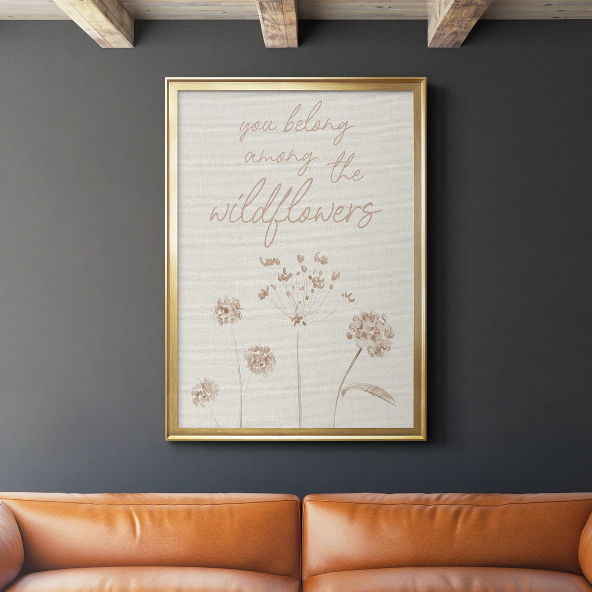 Wildflowers - Modern Framed Canvas Print