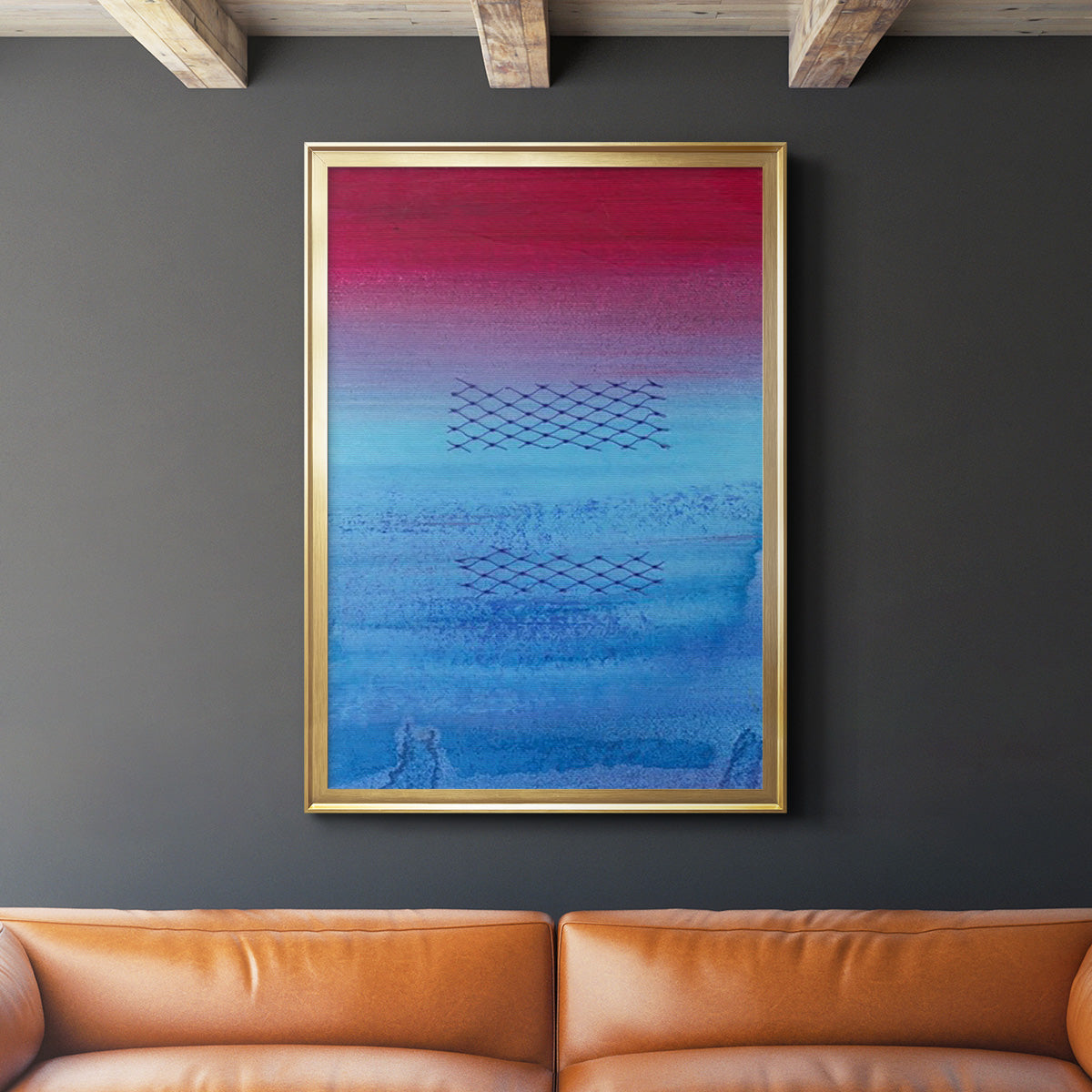 Gently Oppose II - Modern Framed Canvas Print