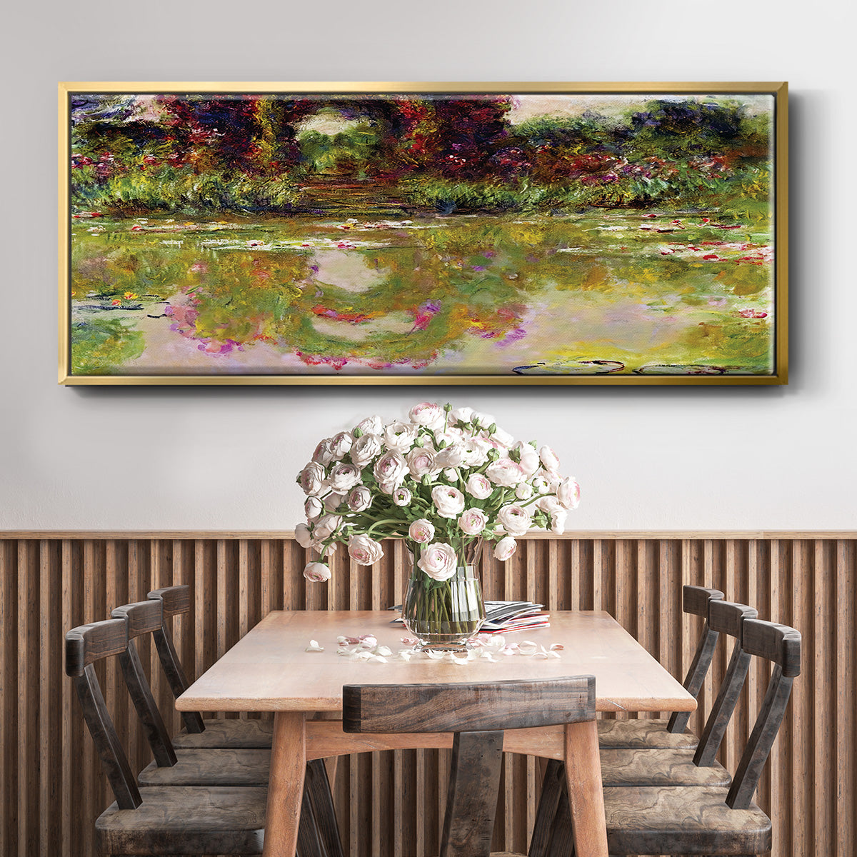 Rose Arches at Giverny, 1913 - Floater Framed Canvas Print