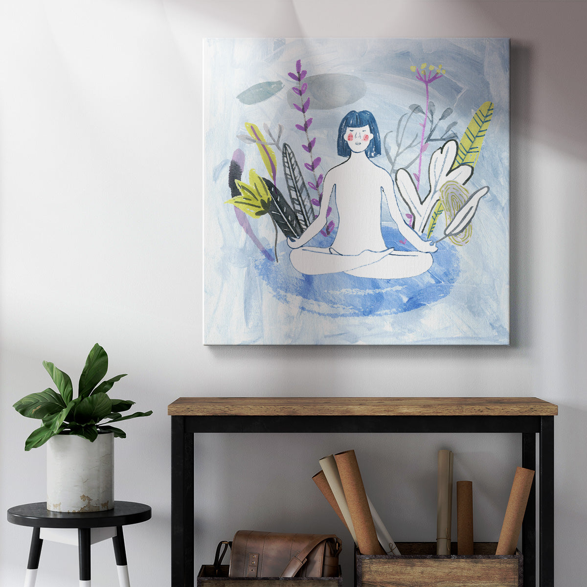 Meditation Garden Yoga III - Canvas Art Print