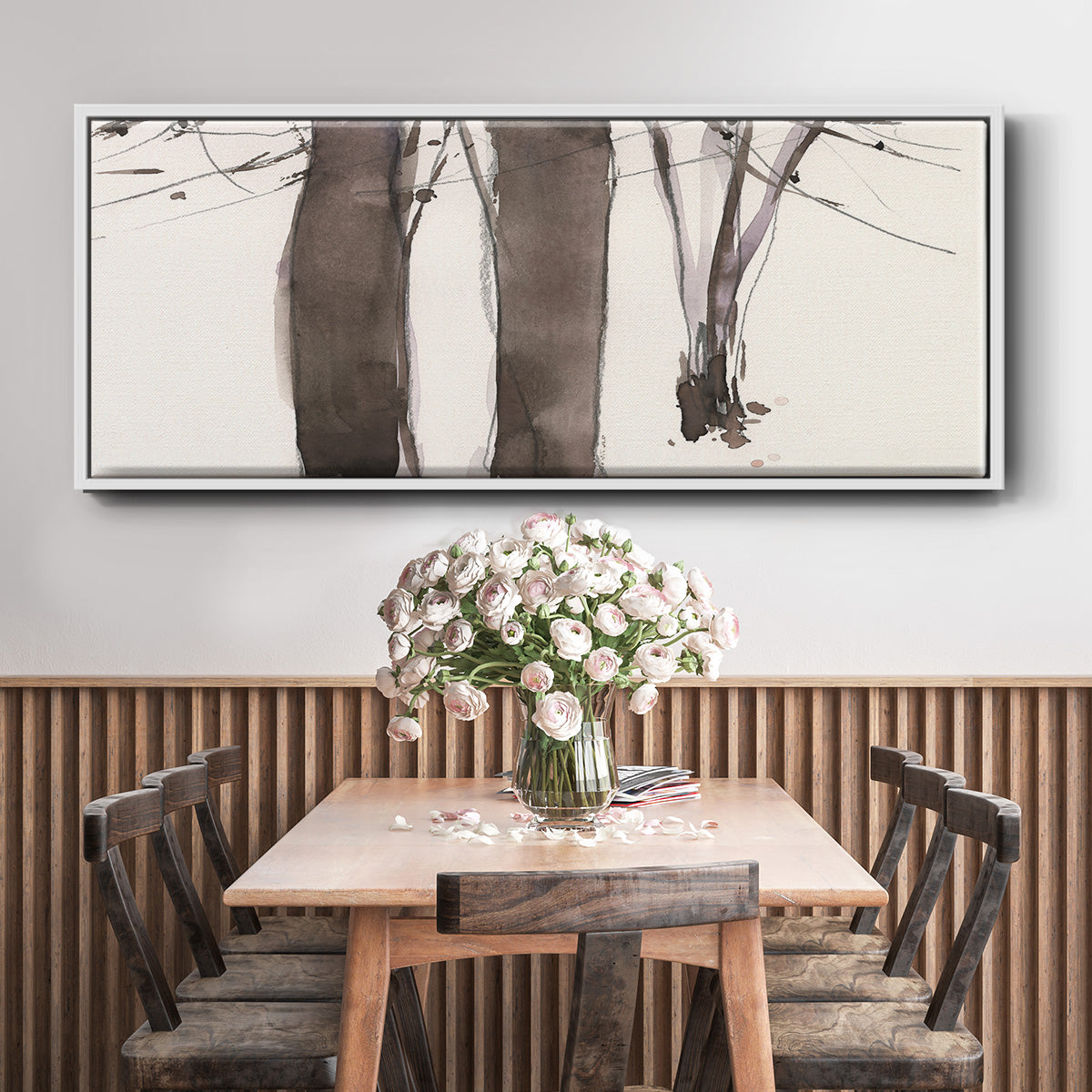 Under the Winter Tree II - Floater Framed Canvas Print