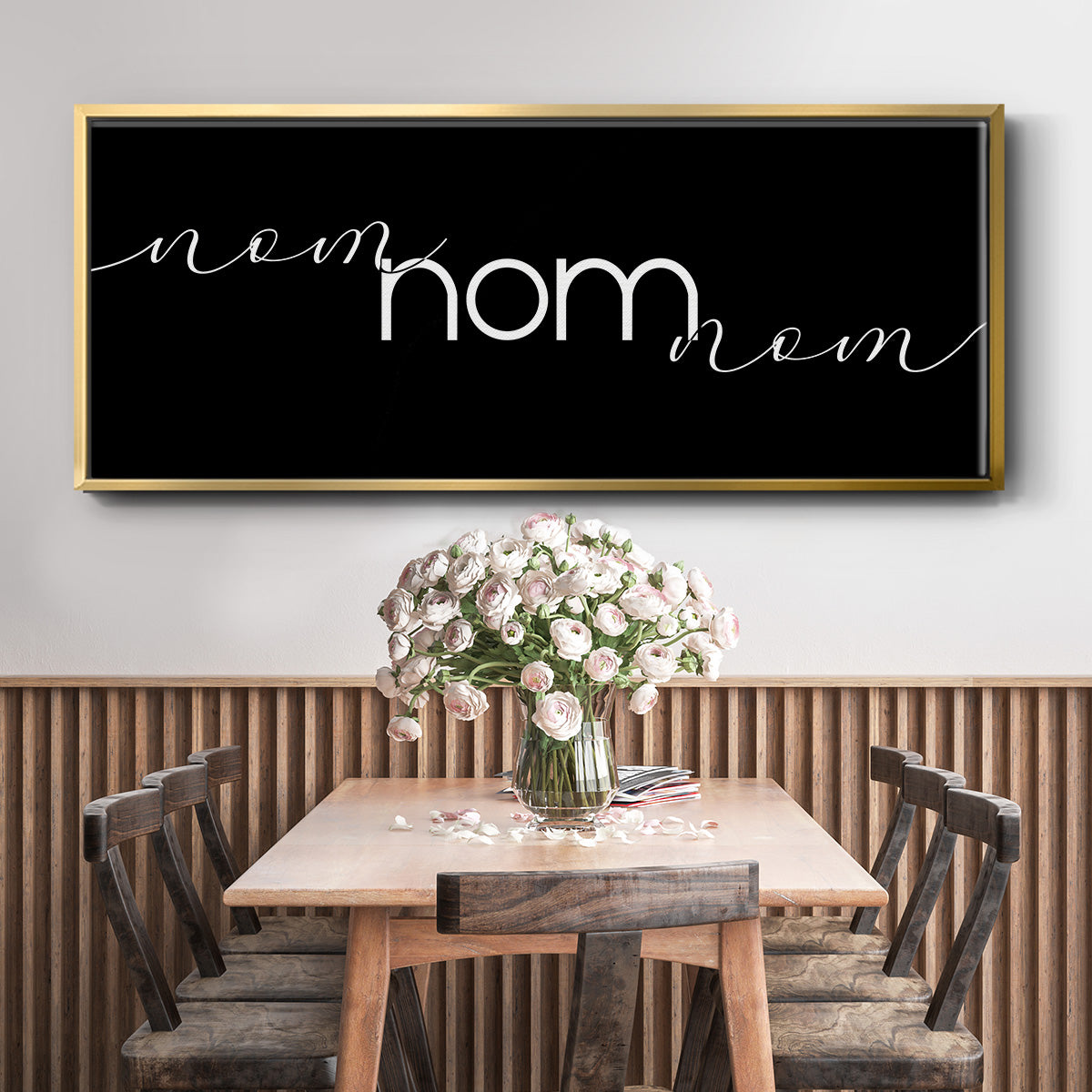 Nom Nom Nom - Floater Framed Canvas Print