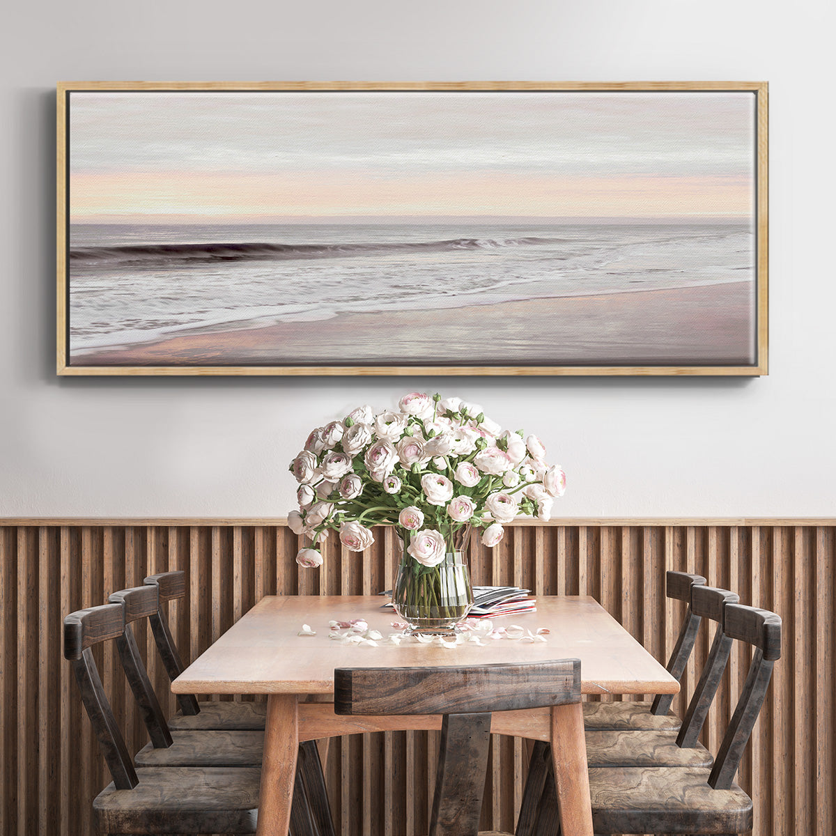 Dawn on the Horizon I - Floater Framed Canvas Print