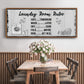 Laundry Room Rules - Floater Framed Canvas Print