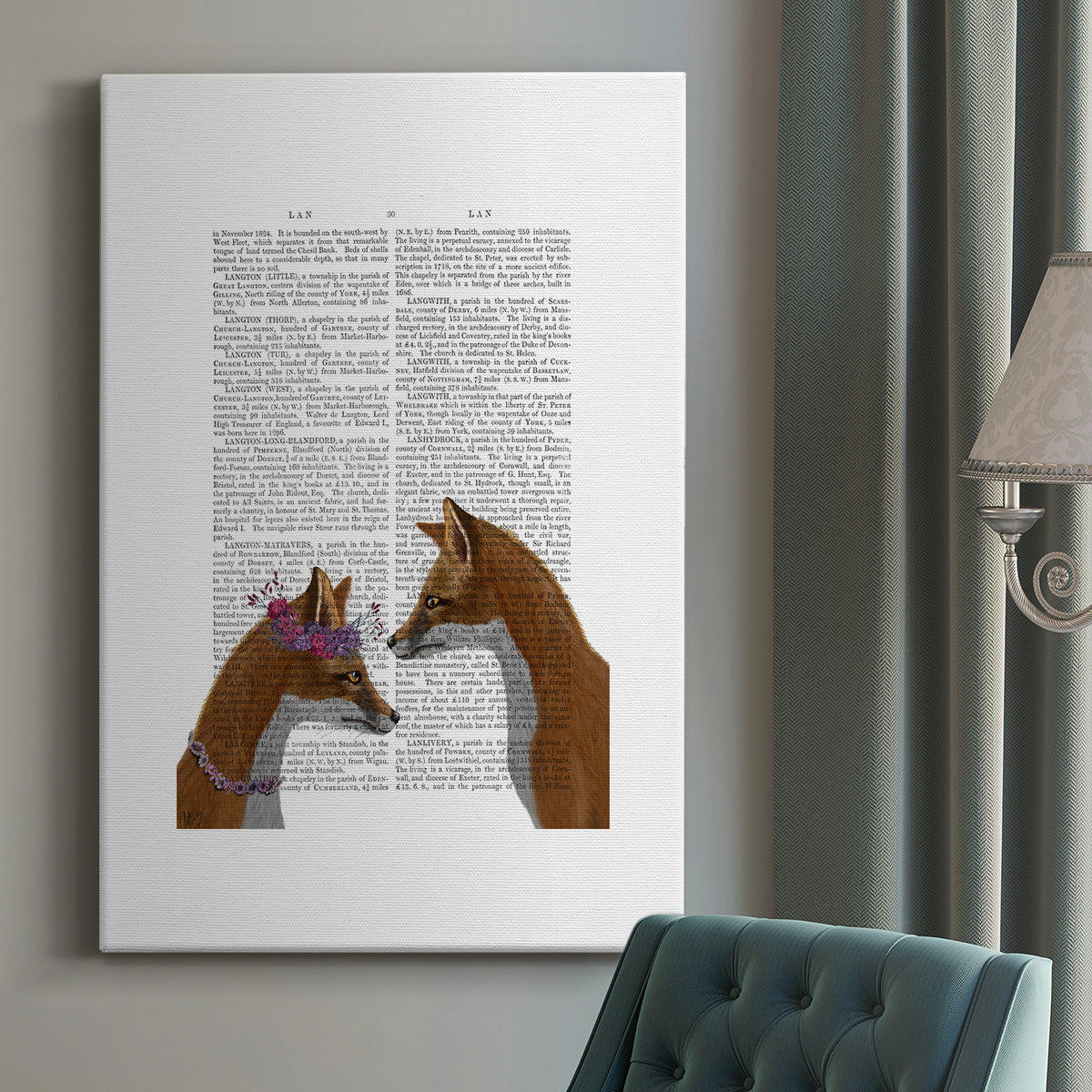 Fox Lovers - Canvas Art Print