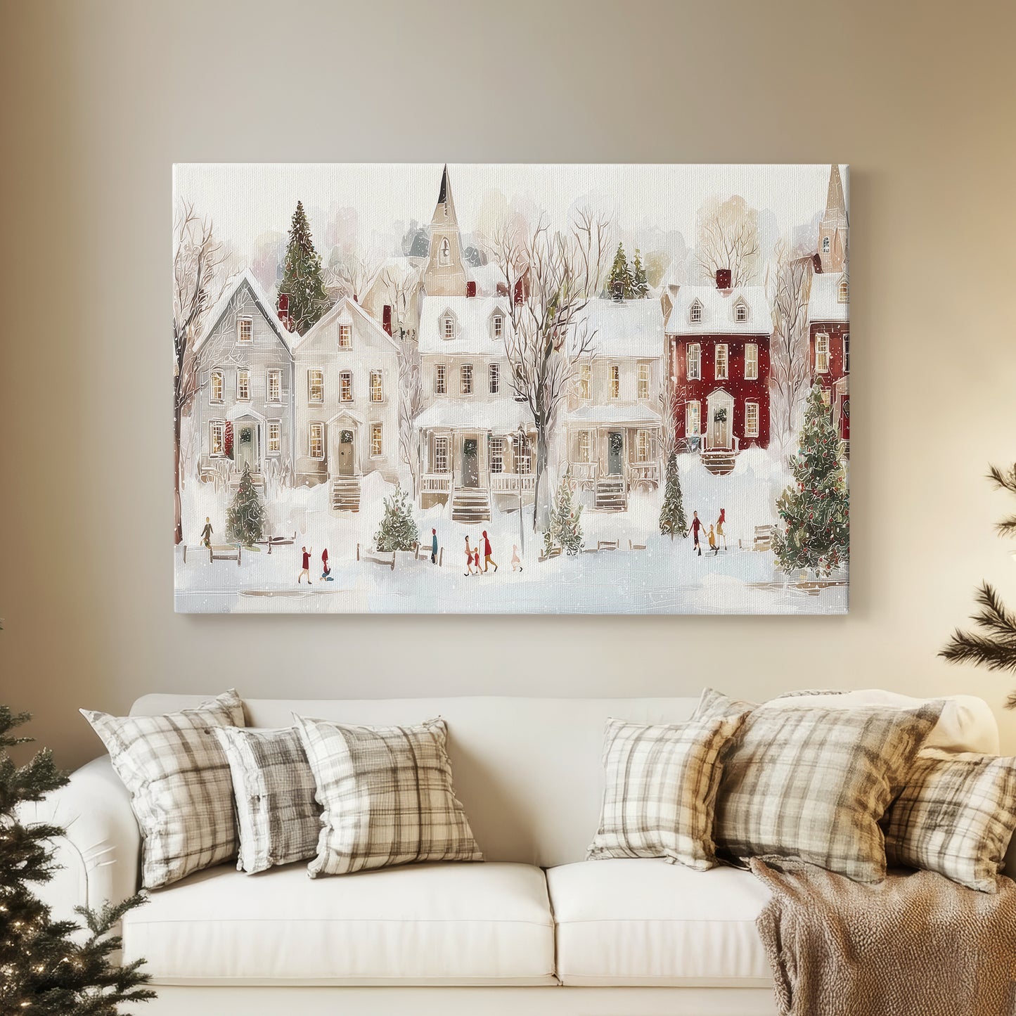 Frostlit Dawn Whisper - Canvas Art Print