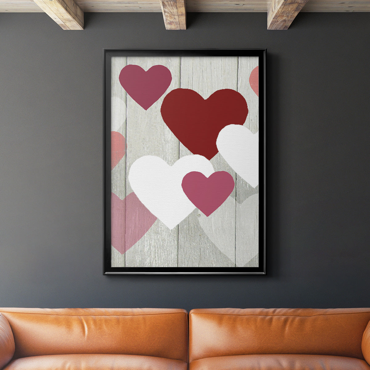 DIY Love Collection F - Modern Framed Canvas Print