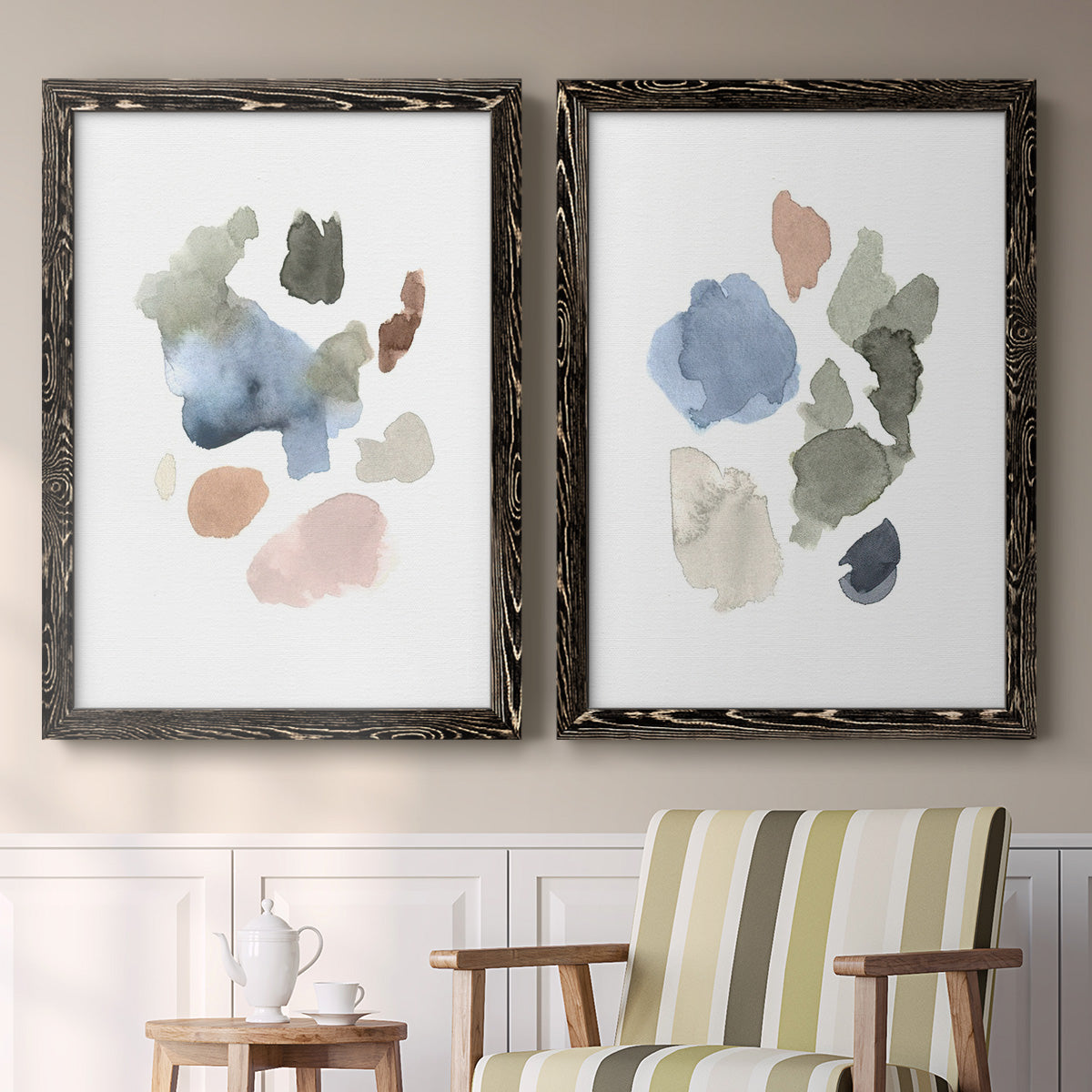 Fresh Start I - Premium Framed Canvas 2 Piece Set - Ready to Hang