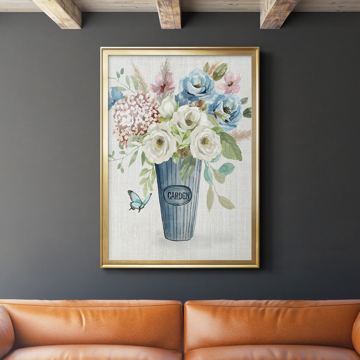 Garden Bouquet - Modern Framed Canvas Print