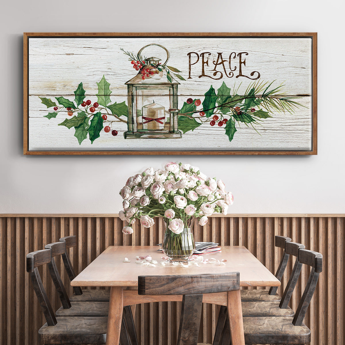 Rustic Peace - Floater Framed Canvas Print
