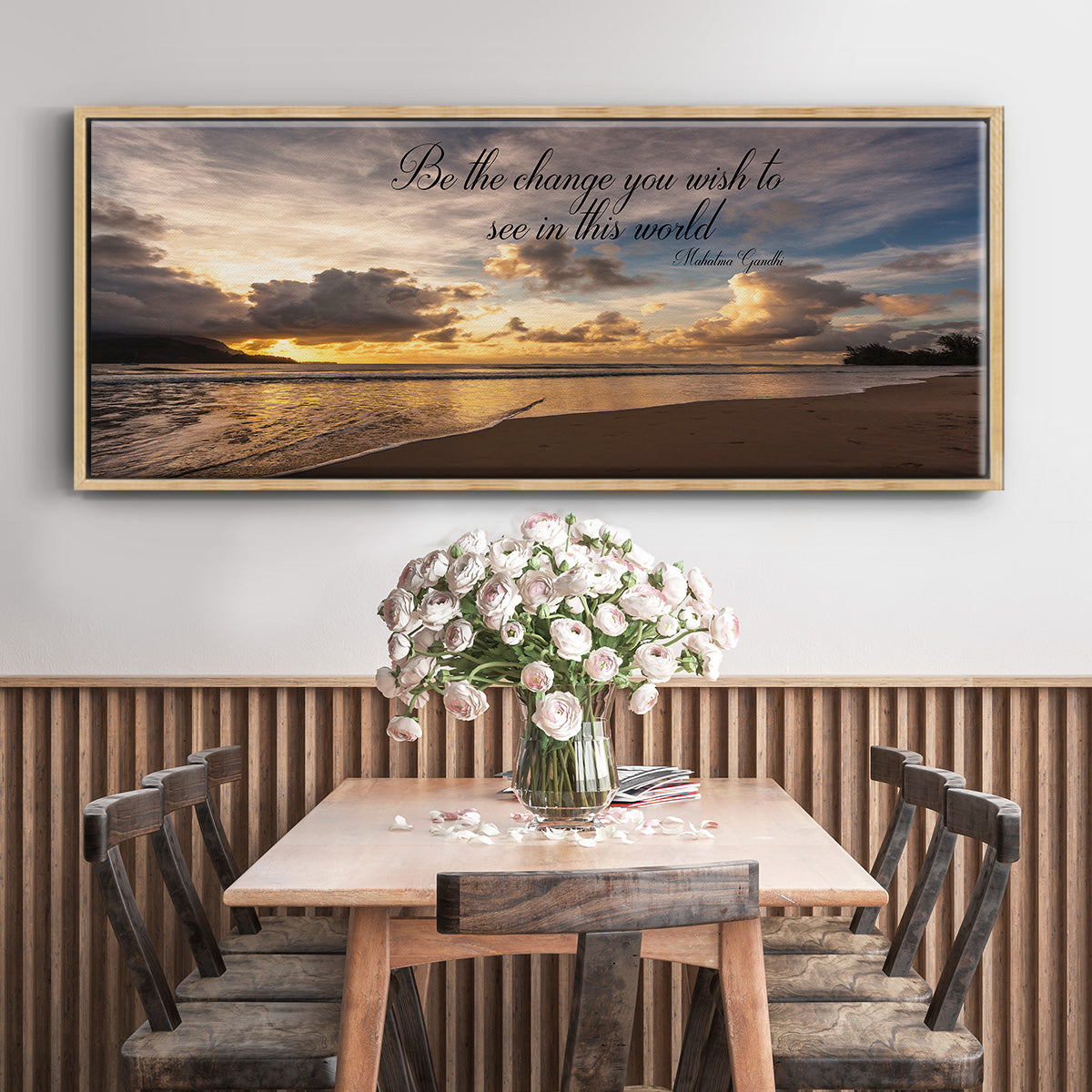 Be The Change - Floater Framed Canvas Print