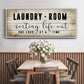 Laundry Room - Floater Framed Canvas Print