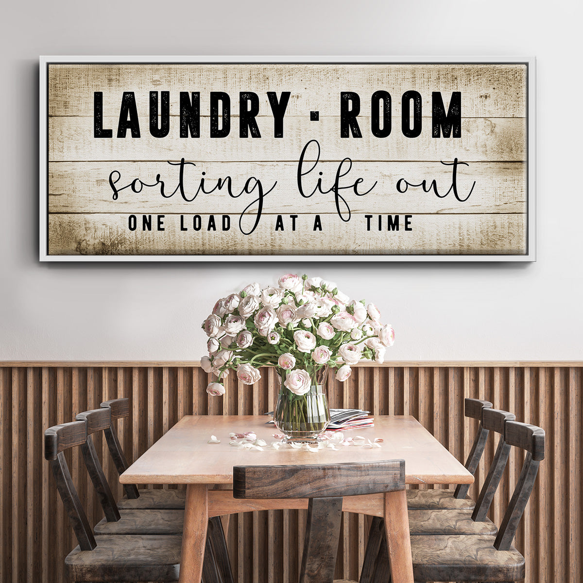 Laundry Room - Floater Framed Canvas Print