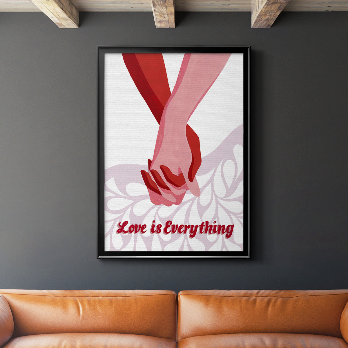 Groovy Love I - Modern Framed Canvas Print
