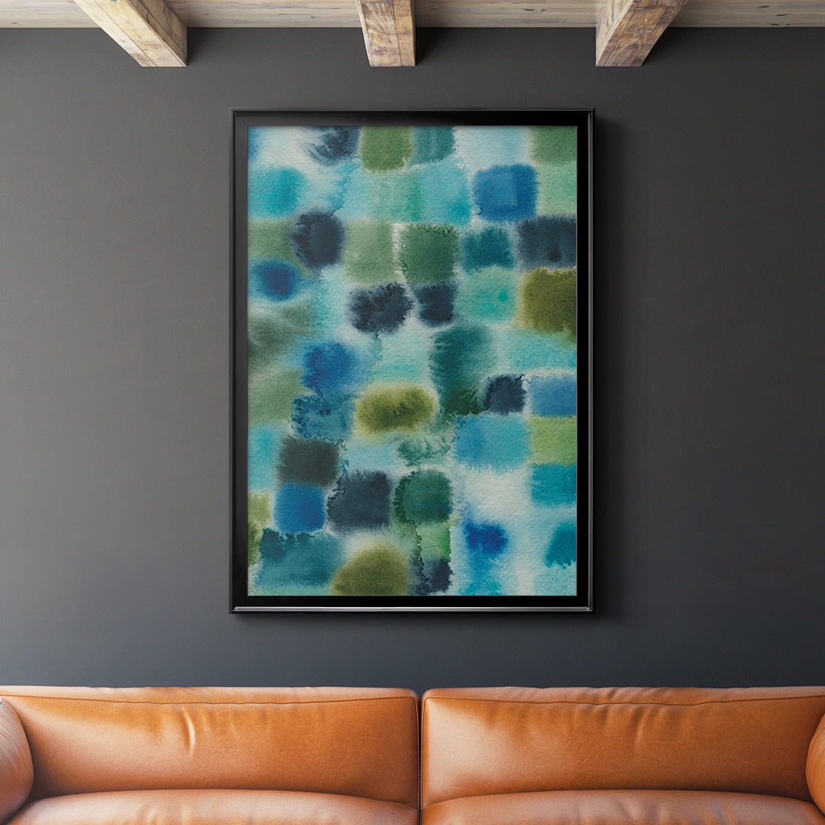 Earthy Plexus II - Modern Framed Canvas Print