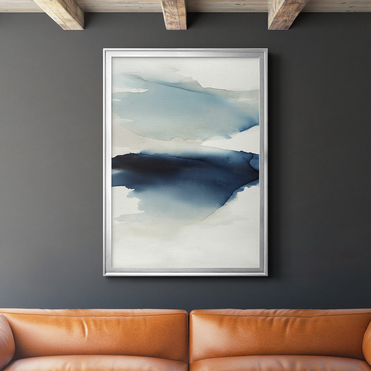 Waves I - Modern Framed Canvas Print