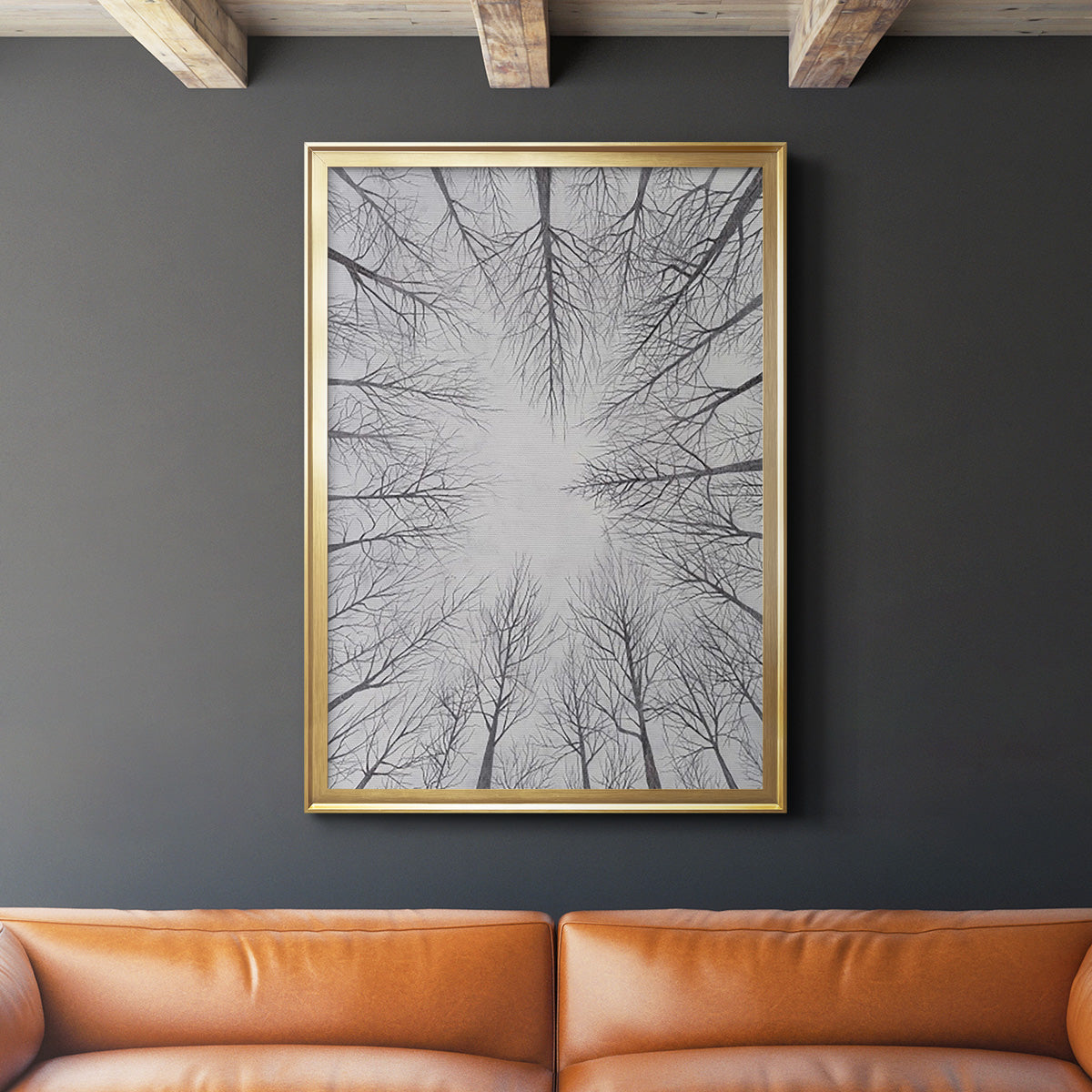 Deciduous Canopy I - Modern Framed Canvas Print