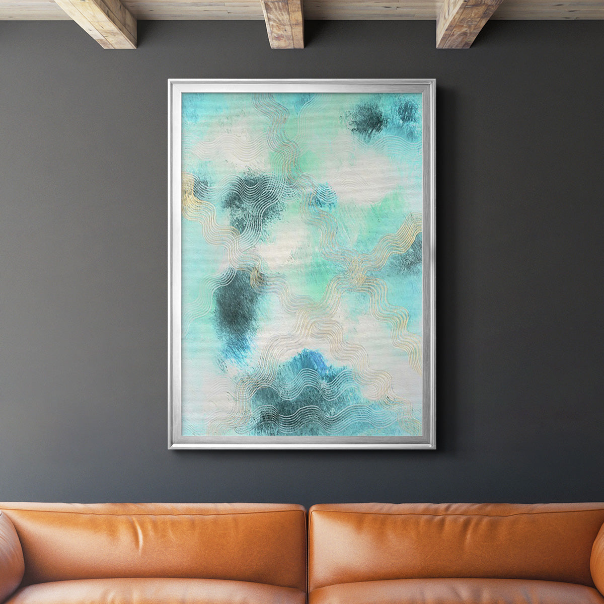 Blue Shift I - Modern Framed Canvas Print