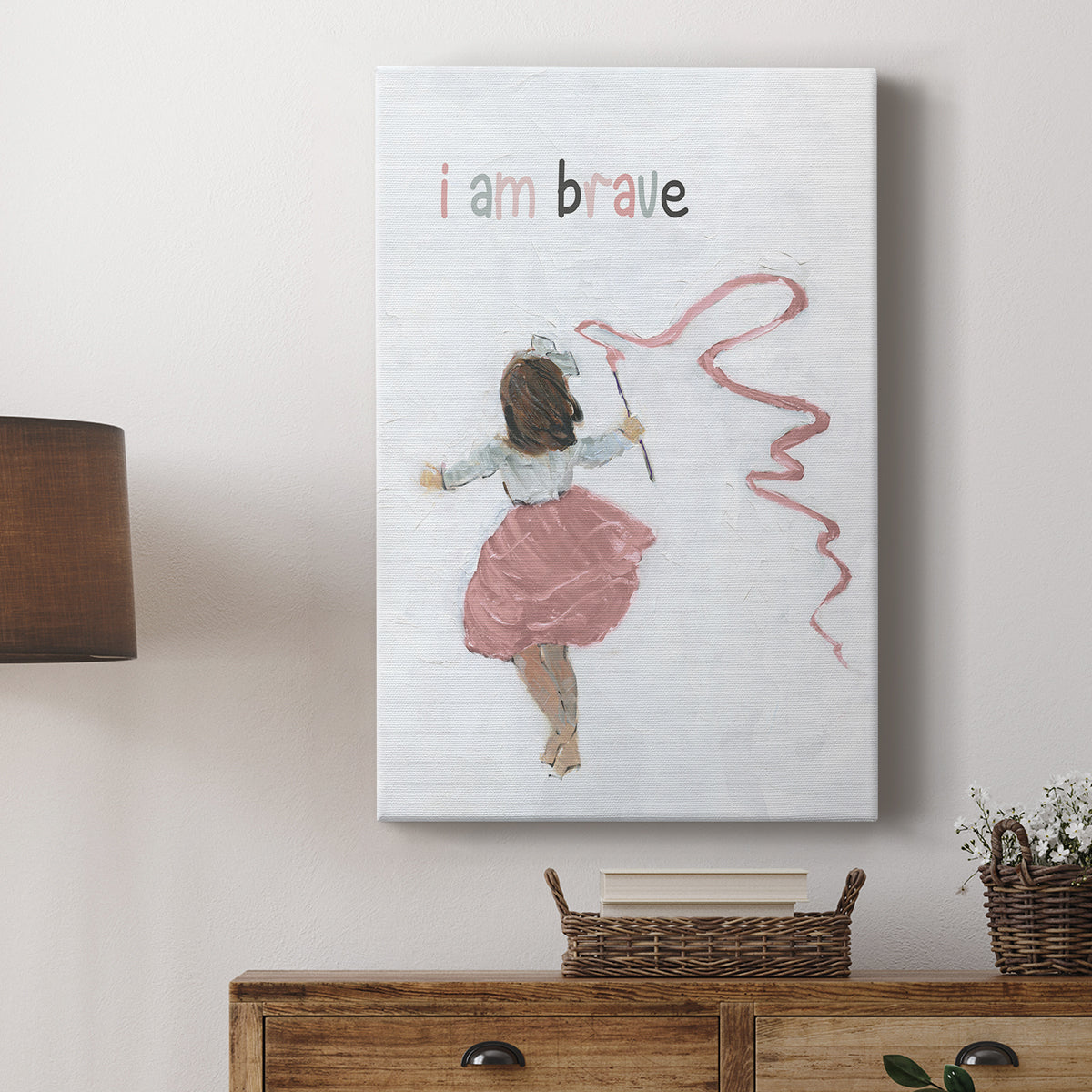 Girl Catching Wind - Canvas Art Print