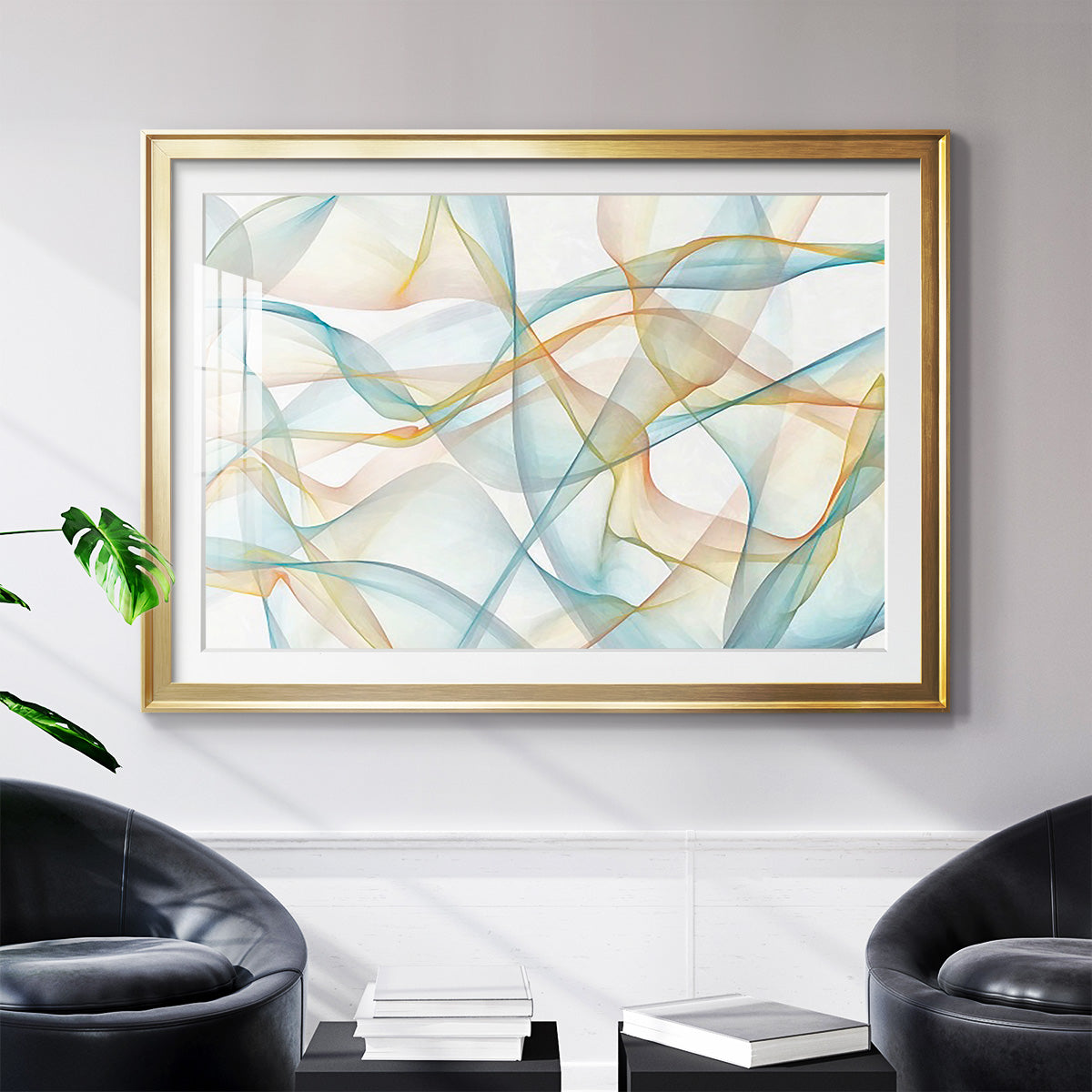 Curves and Waves VI - Modern Framed Art Print