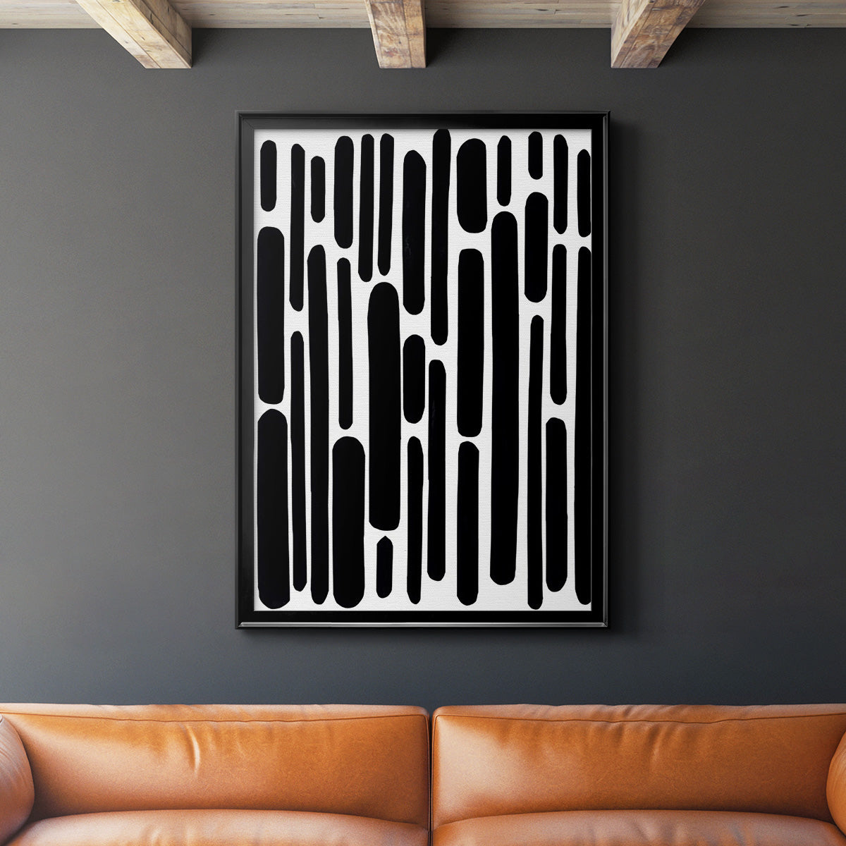 Shuffle I - Modern Framed Canvas Print