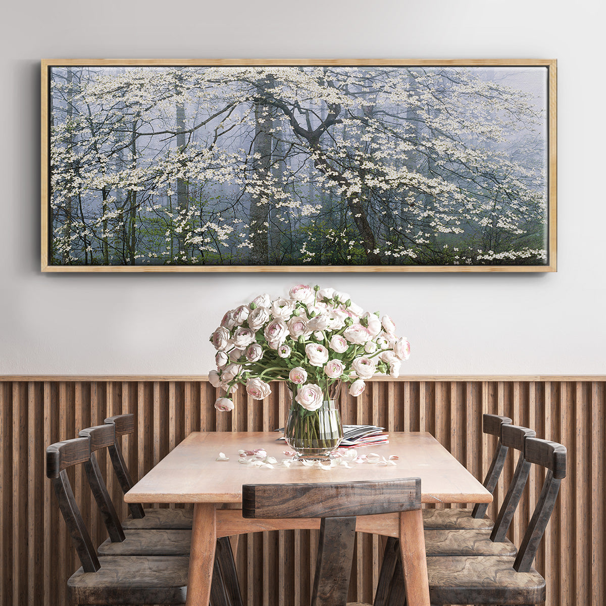Dogwood Canopy - Floater Framed Canvas Print