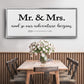 Mr. and Mrs. - Floater Framed Canvas Print