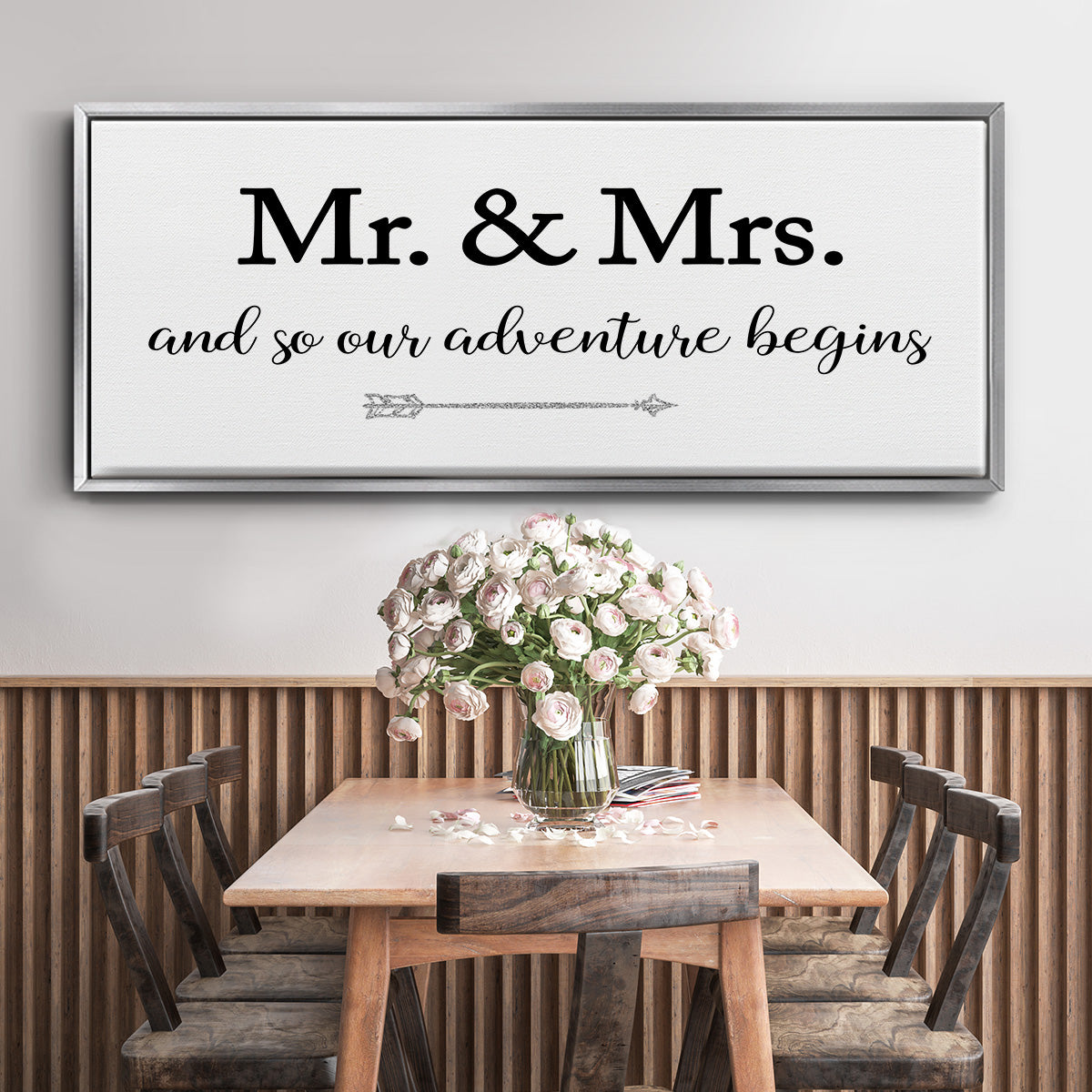 Mr. and Mrs. - Floater Framed Canvas Print