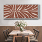 Terra Cotta Block Palms III - Floater Framed Canvas Print