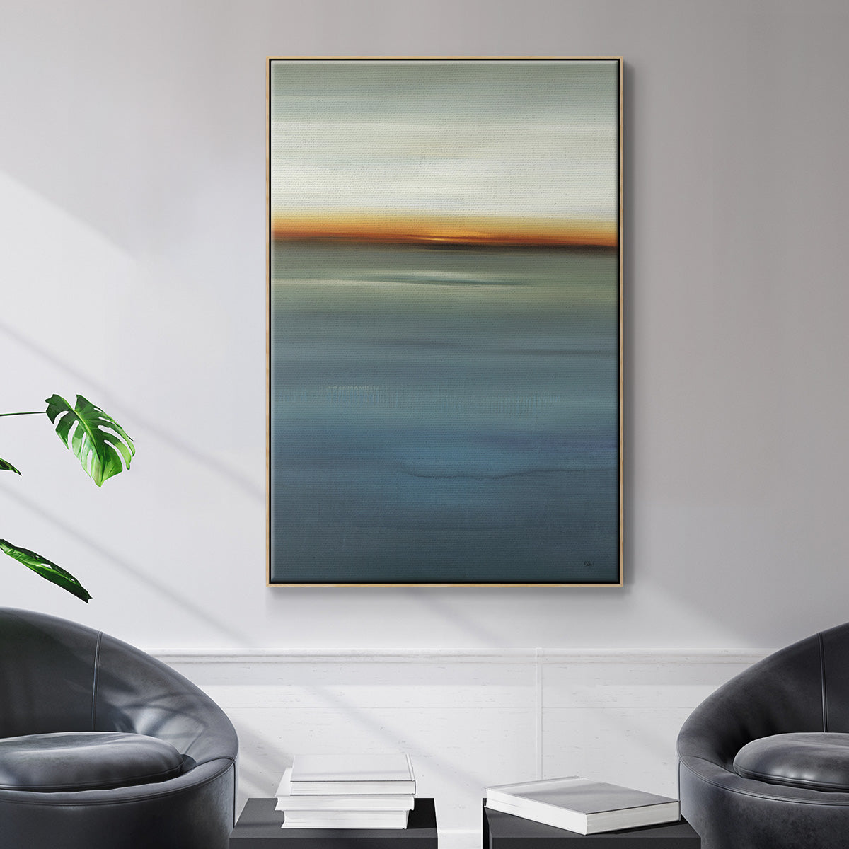 Beside the Blue I - Framed Premium Gallery Wrapped Canvas L Frame - Ready to Hang