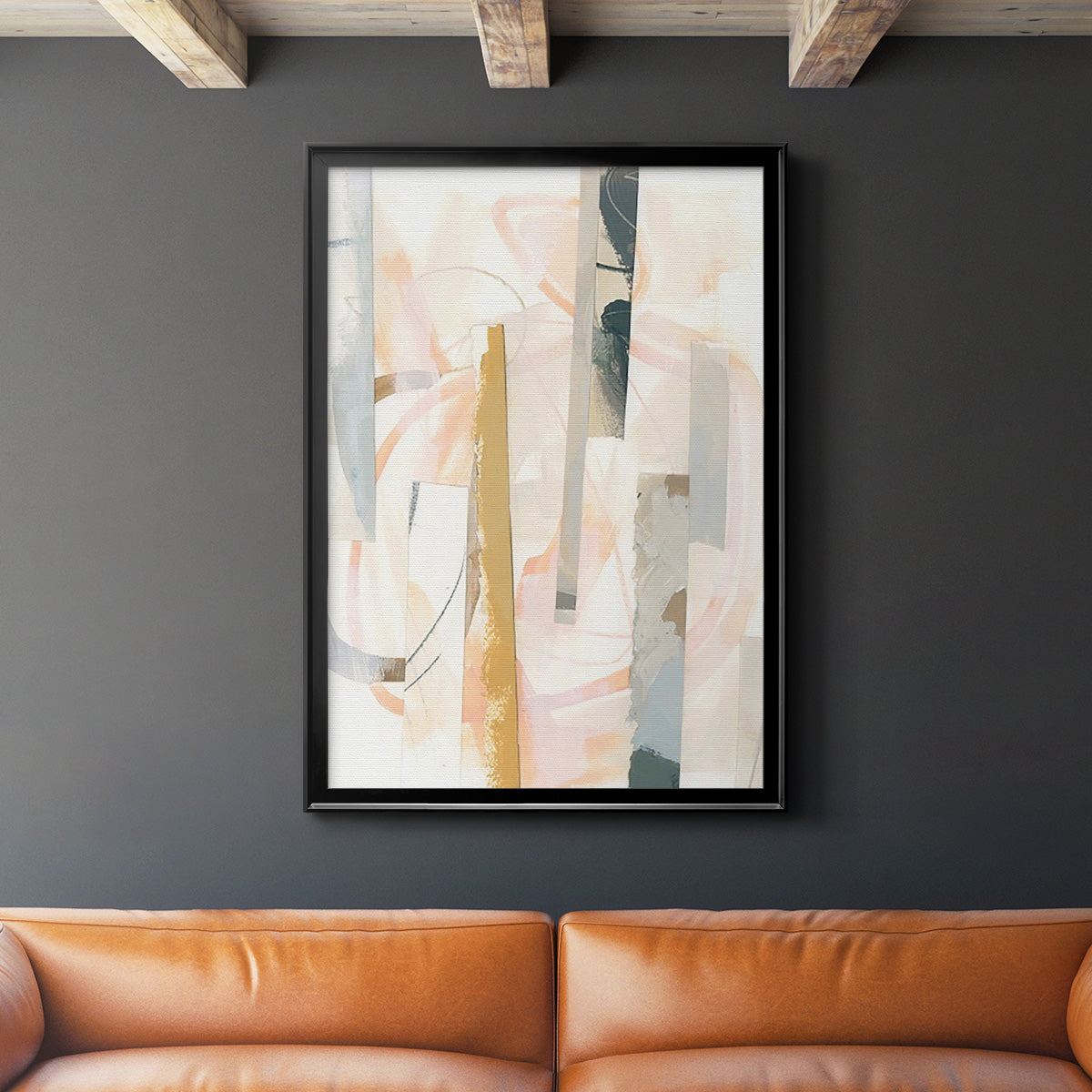 Melon Litmus I - Modern Framed Canvas Print