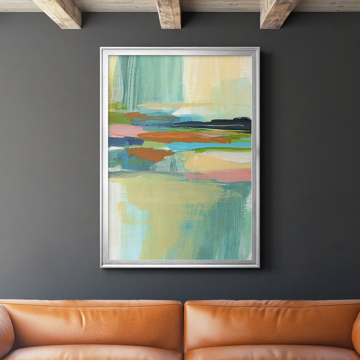 Radiant Horizon I - Modern Framed Canvas Print