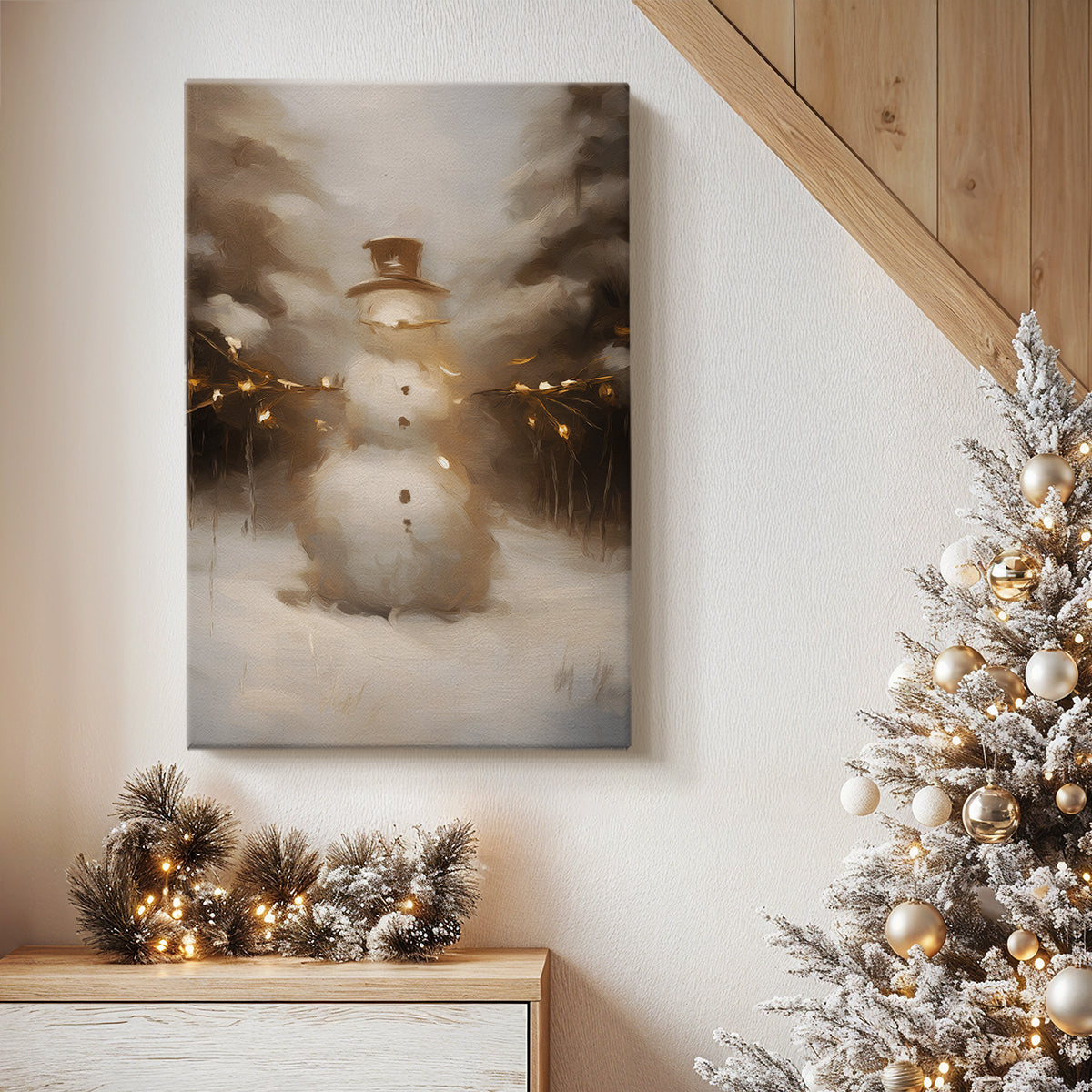 Candlelit Lantern Serenade - Canvas Art Print