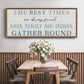 Family and Friends Gather - Floater Framed Canvas Print
